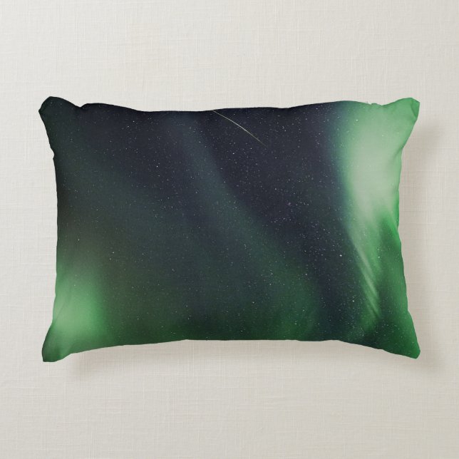 COJÍN DECORATIVO AURORA BOREALIS DURANTE LA NOCHE (Anverso)