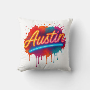 Cojín Decorativo Austin Neon Street Art & Poster Design