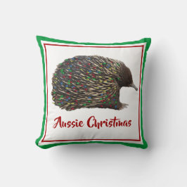 Cojín Decorativo Australia festiva Echidna con luces Navidades