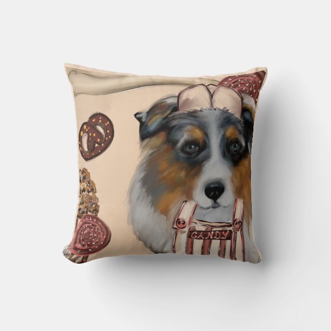 COJÍN DECORATIVO AUSTRALIAN SHEPHERD (Anverso)