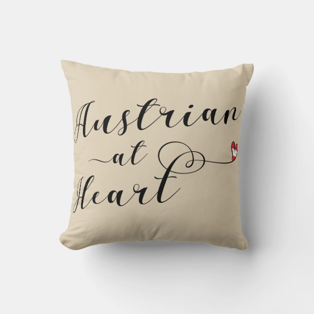 Cojín Decorativo Austria: Un Cushion En El Corazón, Austria (Anverso)