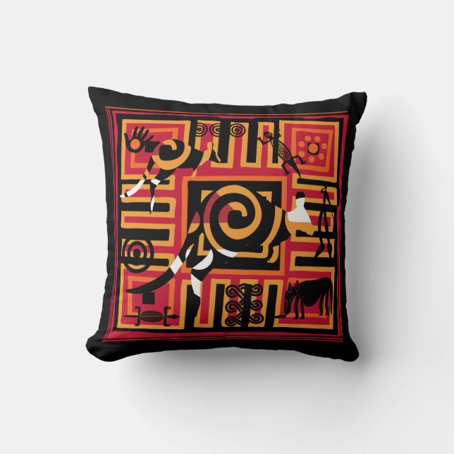Cojín Decorativo Auténtico arte aborigen (Anverso)