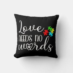 Cojín Decorativo Autismo Conciencia Amor No Necesita Palabras Que L