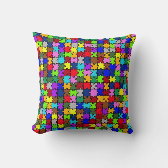 Cojín Decorativo Autismo jigsaw (Anverso)