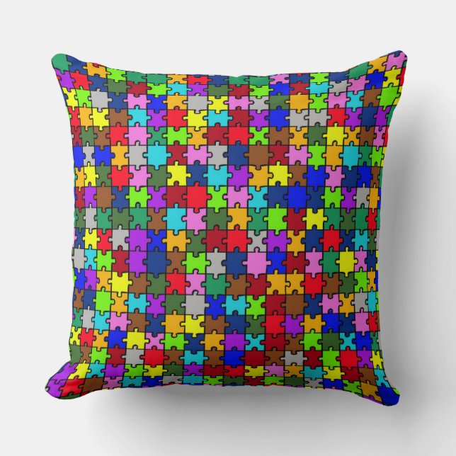 Cojín Decorativo Autismo jigsaw (Anverso)