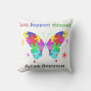 Cojín Decorativo Autismo mariposa
