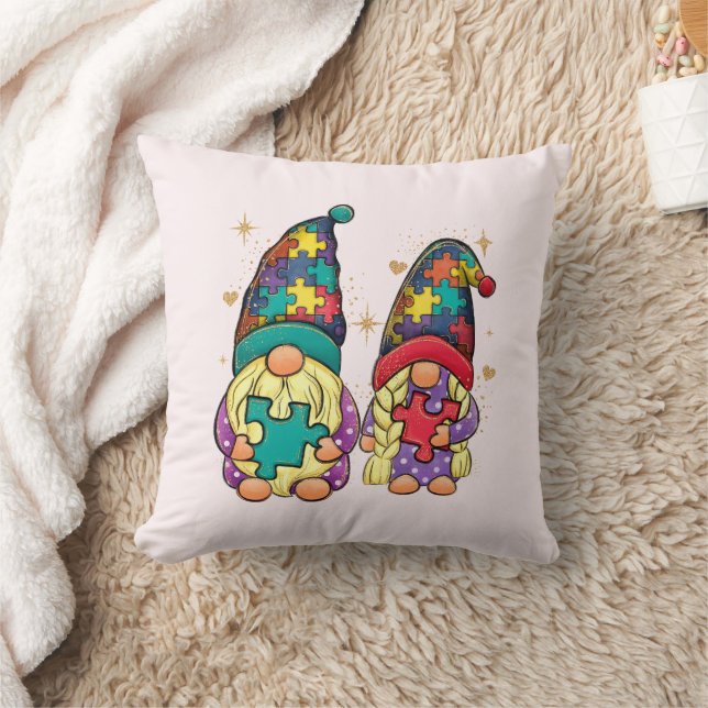 Cojín Decorativo Autismo Pareja Gnome (Manta)