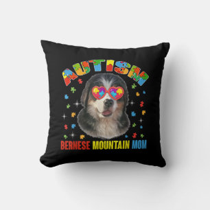 Cojín Decorativo autista Autismo Bernese Mountain Dog Mom Puzzle