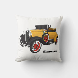 Cojín Decorativo Auto amarillo clásico 1931