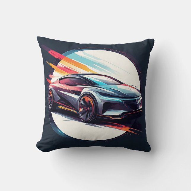 Cojín Decorativo Auto deportivo futurista (Anverso)