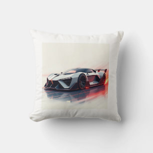 Cojín Decorativo Auto deportivo futurista - Diseño elegante generad