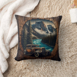 Cojín Decorativo Auto vintage por Mountain Stream en un ambiente rú