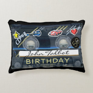 Cojín Decorativo Autobús retro T3 50 cumpleaños personalizado AP