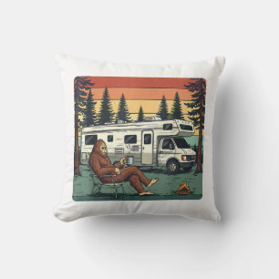 Cojín Decorativo Autocaravana de Camping Vintage RV Aventura Bigfoo