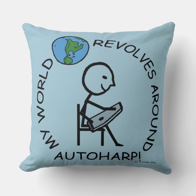 Cojín Decorativo Autoharp - El mundo gira (Anverso)