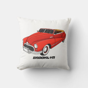 Cojín Decorativo Automóvil rojo clásico de 1948