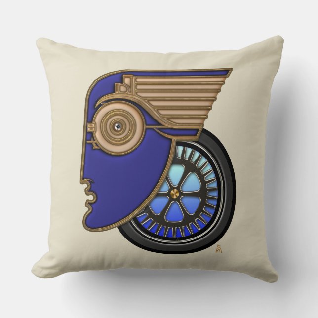 Cojín Decorativo Autopista Art Deco (Anverso)