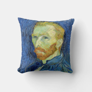 Cojín Decorativo Autorretrato con paleta de Vincent van Gogh