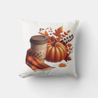 Cojín Decorativo Autumn Coffee & Pumpkin Pillow