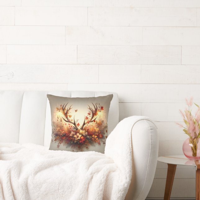 Cojín Decorativo Autumn Deer Antler Bouquet (Sofá)