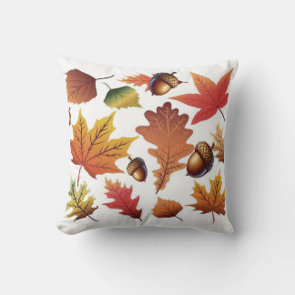 Cojín Decorativo Autumn Leaves & Acorns Pattern Pillow