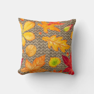 Cojín Decorativo Autumn Leaves Burlap