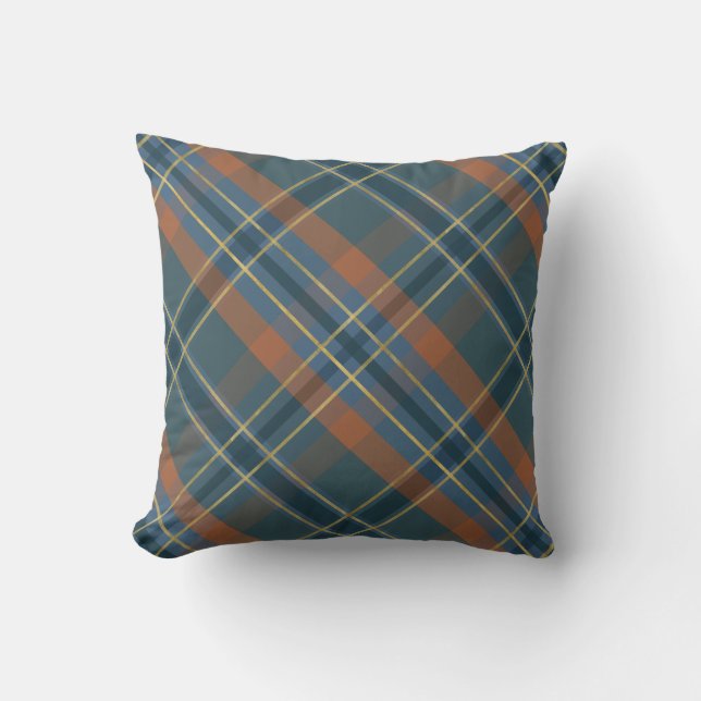Cojín Decorativo Autumn Plaid  (Anverso)