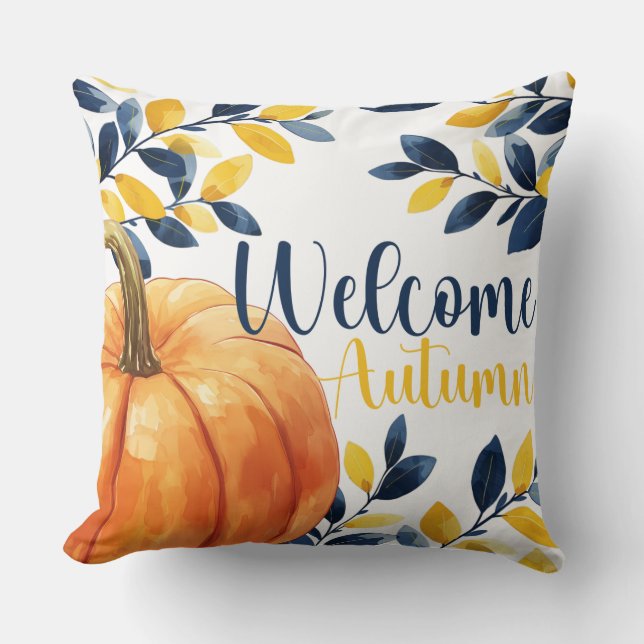 Cojín Decorativo Autumn Serenity Reversible Pumpkin & Dots (Anverso)