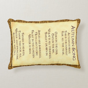 Cojín Decorativo Autumn Song Thanksending Poem Rustic