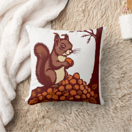 Cojín Decorativo 🐿️ Autumn Squirrel Decorative Pillow