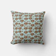 Autumn Turkey Pattern Pillow – Festive Thanksgivin