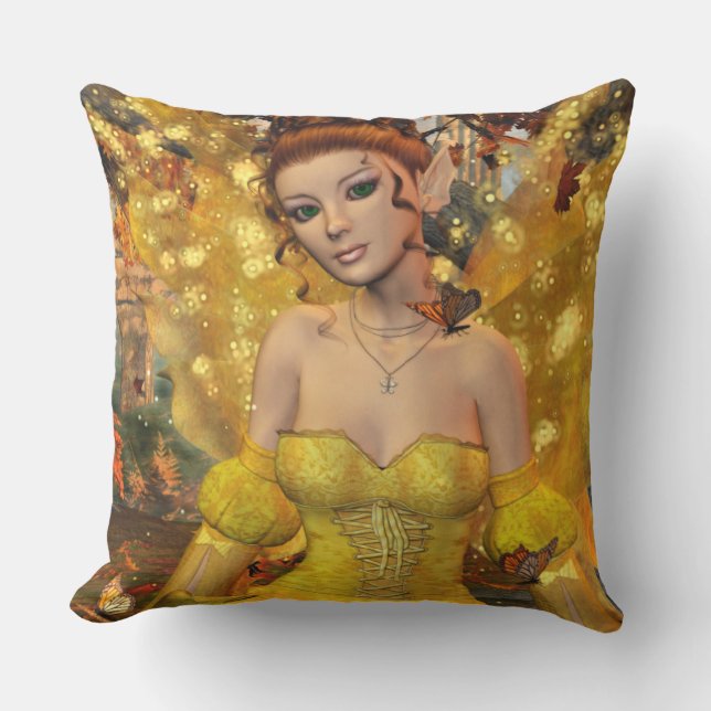 Cojín Decorativo Autumts Dance Fae Fantasy Art (Anverso)