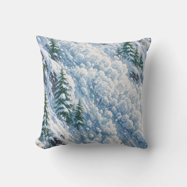 Cojín Decorativo Avalanche Mountain Snow Scene (Anverso)