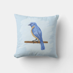 Cojín Decorativo Ave azul