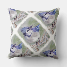 COJÍN DECORATIVO AVE AZUL DEL PARAÍSO