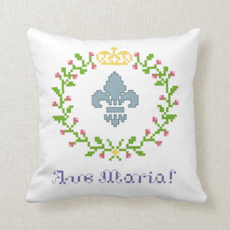 Cojín Decorativo ¡Ave María! Pilar azul antiguo
