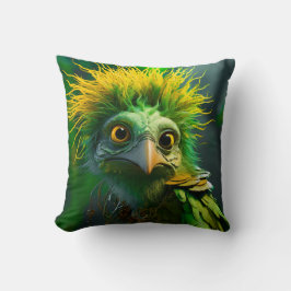 Cojín Decorativo Ave verde