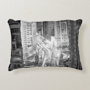 Cojín Decorativo Avenida del norte de Michigan en Chicago después