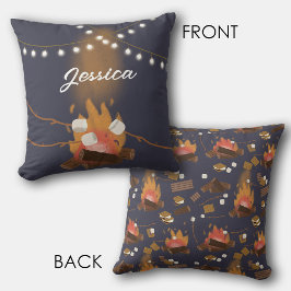 Cojín Decorativo Aventura al aire libre y malvaviscos