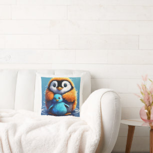 Cojín Decorativo Aventura ártica: Pingüinos en el Hielo Pillow