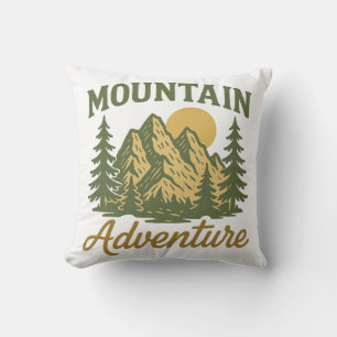 Cojín Decorativo Aventura de Montaña Vintage Senderismo al Aire Lib