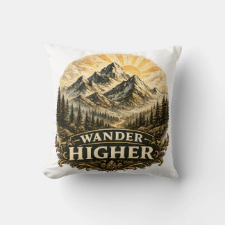 Cojín Decorativo Aventura de montaña Wander Higher Vintage