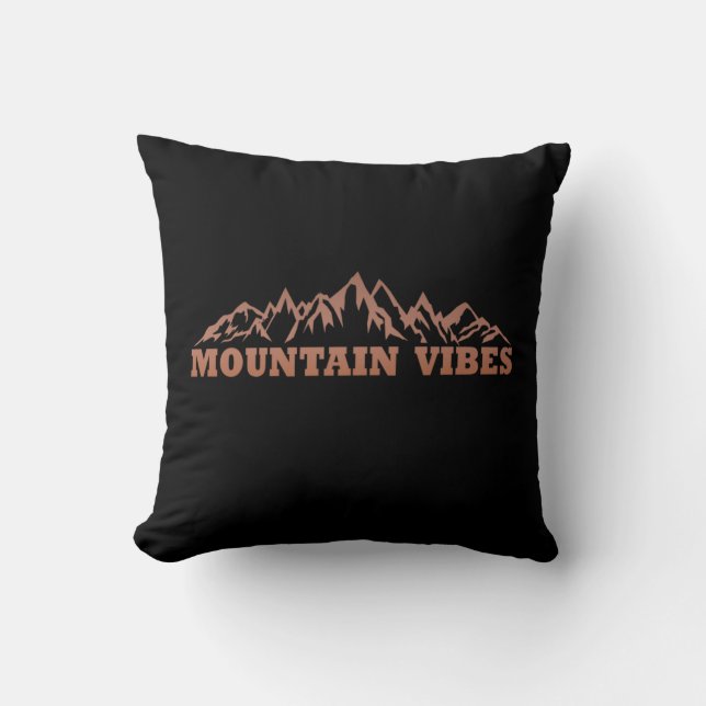 Cojín Decorativo Aventura de vibes de montaña al aire libre (Anverso)