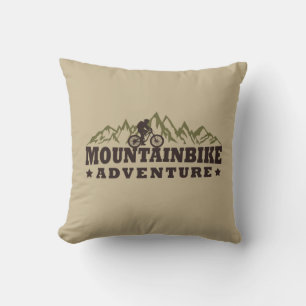 Cojín Decorativo Aventura en bicicleta de montaña - Bicicleta de mo
