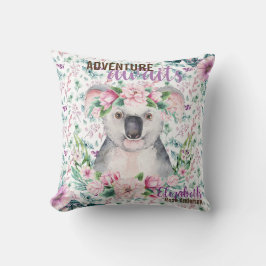 Cojín Decorativo Aventura espera a bebé KOALA BEAR Púrpura Floral