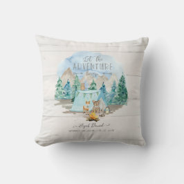 Cojín Decorativo Aventura Rosada Comienza Rústica Nacimiento Estata