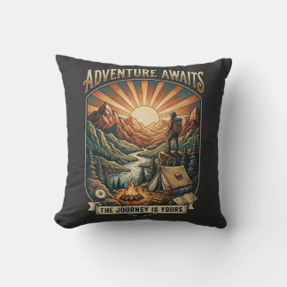 Cojín Decorativo Aventura Vintage Espera Montaña Retro