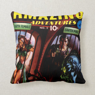 Cojín Decorativo Aventuras asombrosas #2 Historieta de Ciencia Ficc