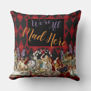 Cojín Decorativo Aventuras de Alicia con el loco gato de Cheshire d