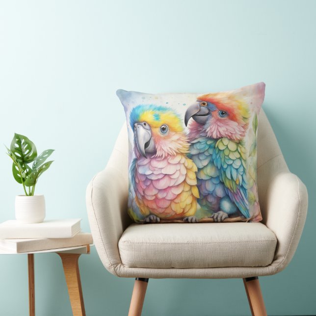 Cojín Decorativo Aves arcoiris loros 1 (Silla)